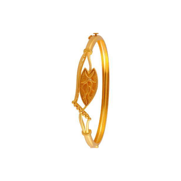 Luxury bracelets with topaz stones-Phlox Petal Gold Bangle