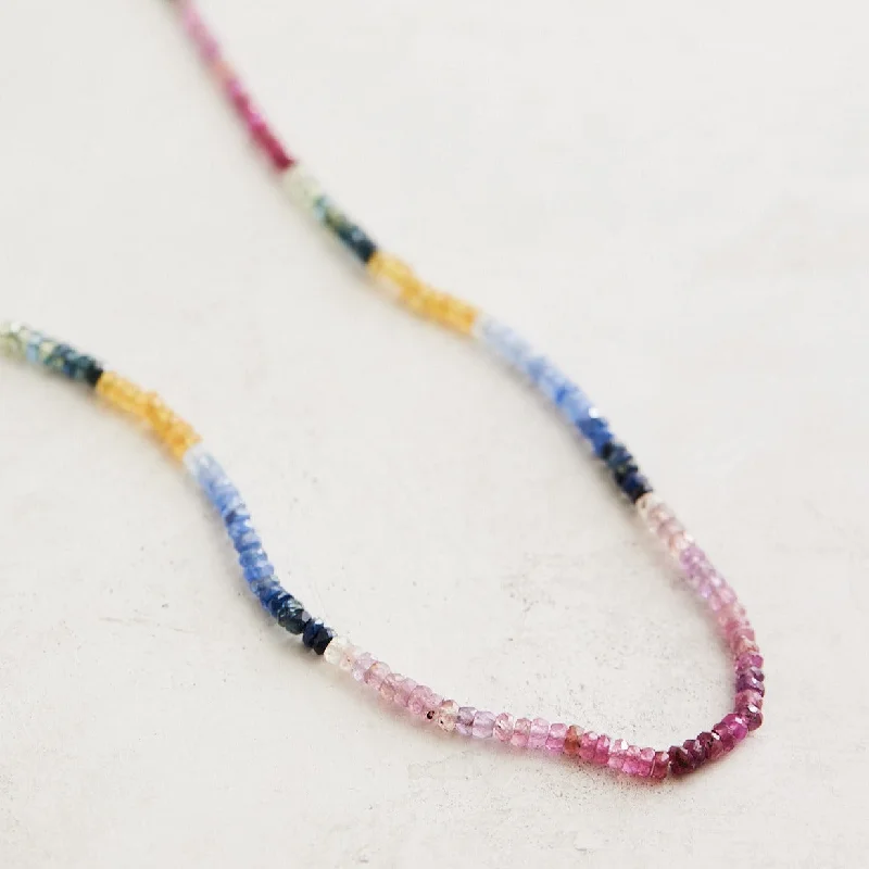 Luxury necklaces with rubies-Rainbow Sapphires Necklace