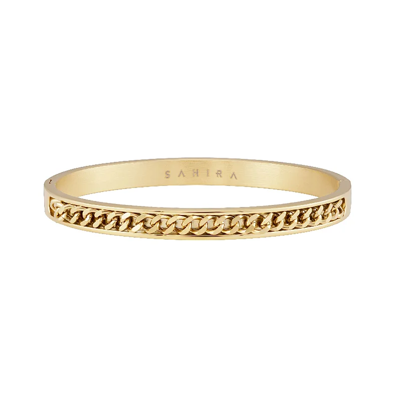 Designer bracelets with intricate designs-Chain Bangle