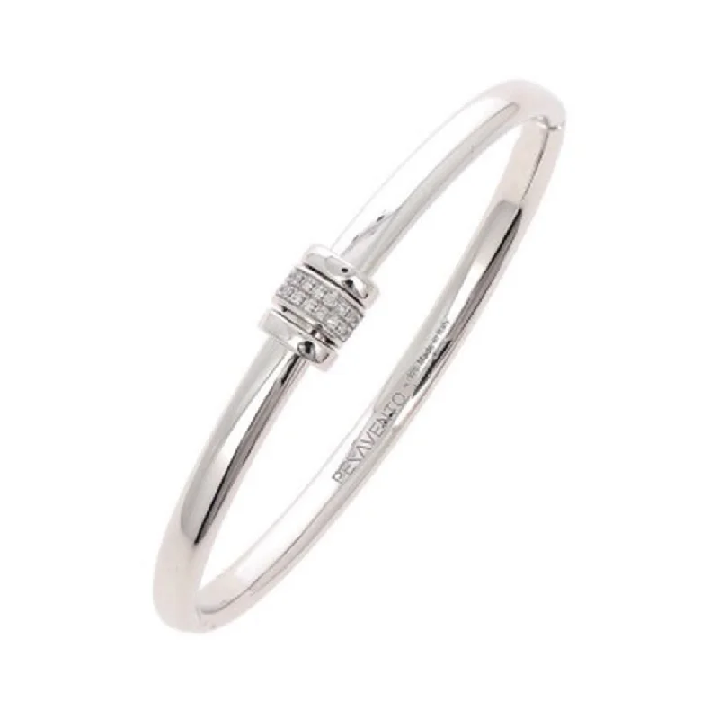 Stunning bracelets with clear crystals-Elegance Diamond Station Bangle