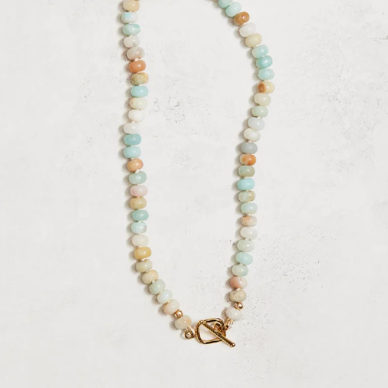 Simple gold necklaces for daily wear-Multi Amazonite Necklace