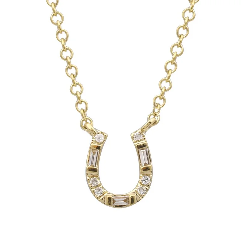 Beautiful necklaces with intricate patterns-Petite Horseshoe Necklace