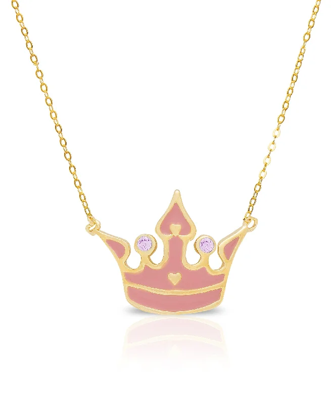 Unique necklaces with sapphire stones-Princess Crown Necklace