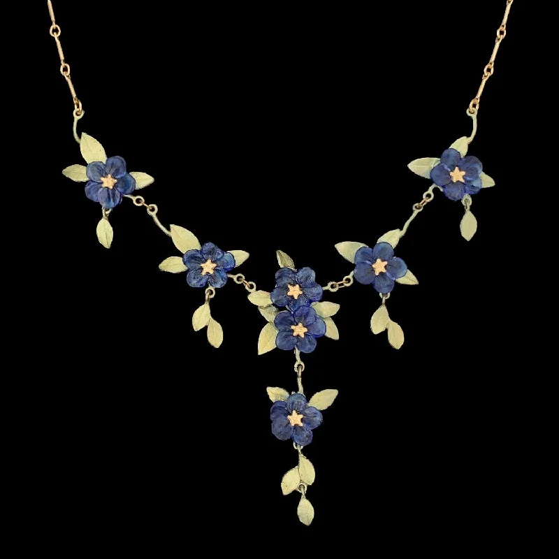 Fashionable layered necklaces for women-Blue Violet Necklace