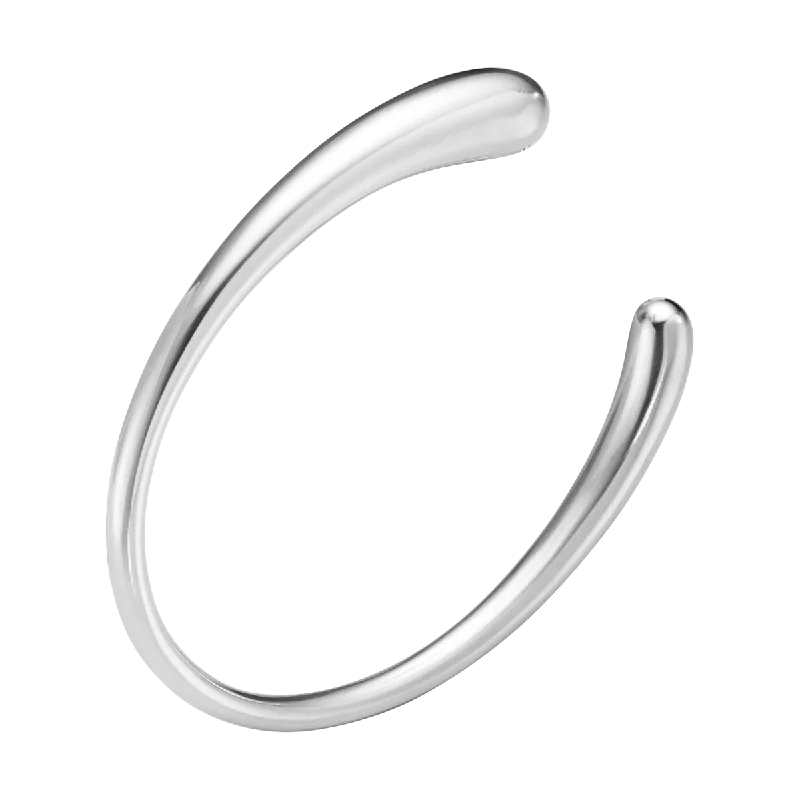 Elegant silver bangles with diamonds-Silver Mercy Bangle