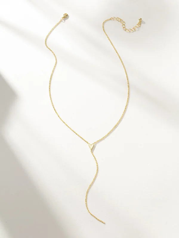 Simple necklaces for casual wear-Amour Lariat Necklace