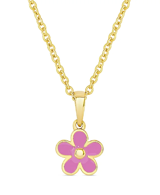 Personalized necklaces for special gifts-Flower Pendant (Pink)