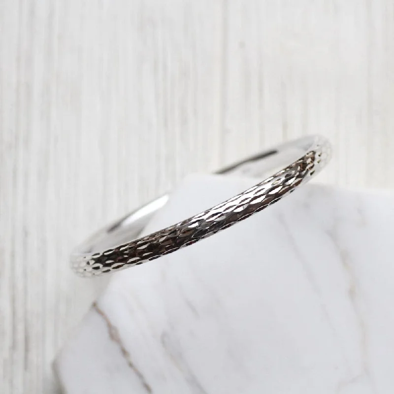 Custom bracelets with unique designs-Etched Bangle