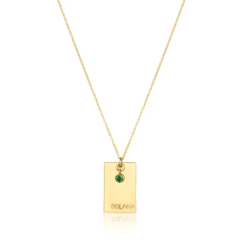 Personalized necklaces with zodiac signs-Goldie Birthstone Necklace