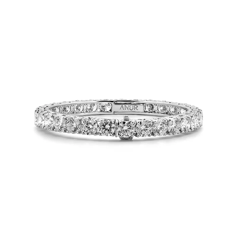 Elegant cuff bangles with diamonds-Luminous Classic Diamond Bangle 32.41 cts TW