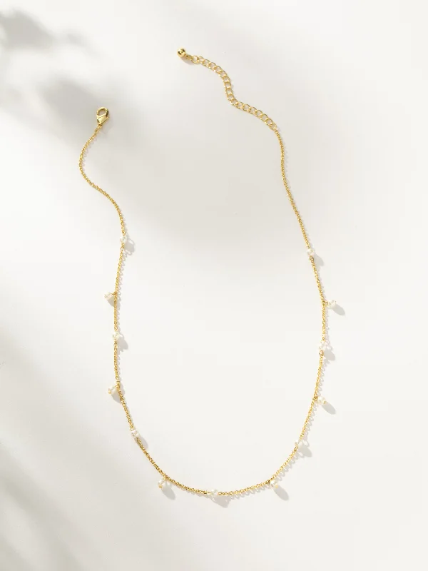 Affordable necklaces with sapphire stones-Flirty Pearl Necklace