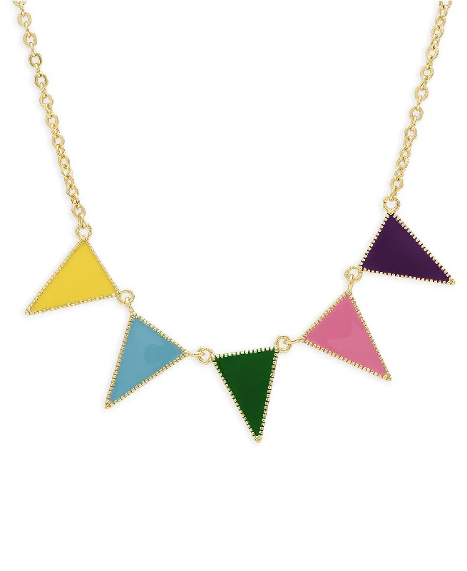 Necklaces with intricate designs-Pennant Banner Necklace