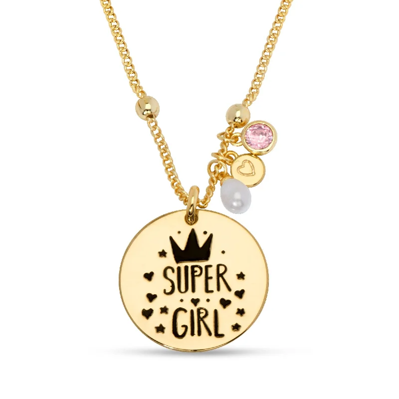 Sparkling diamond necklaces for every event-"Super Girl" Necklace