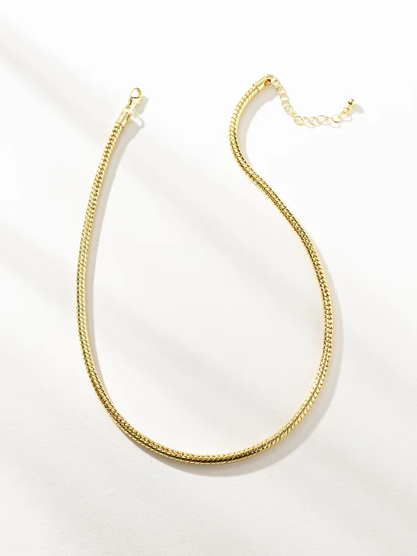 Stunning gold necklaces for women-Bold Snake Chain Necklace