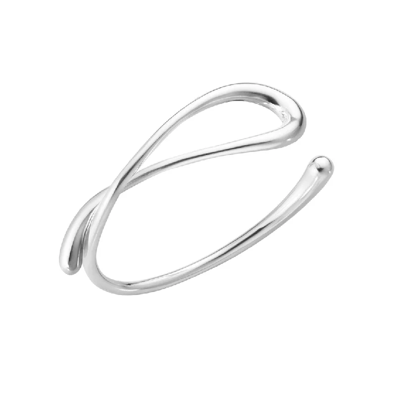 Custom bracelets with initials-Mercy Twist Bangle in Silver