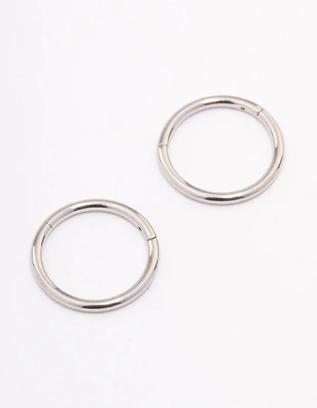 Chic earrings for evening events-Surgical Steel Plain Sleeper Earrings 7mm