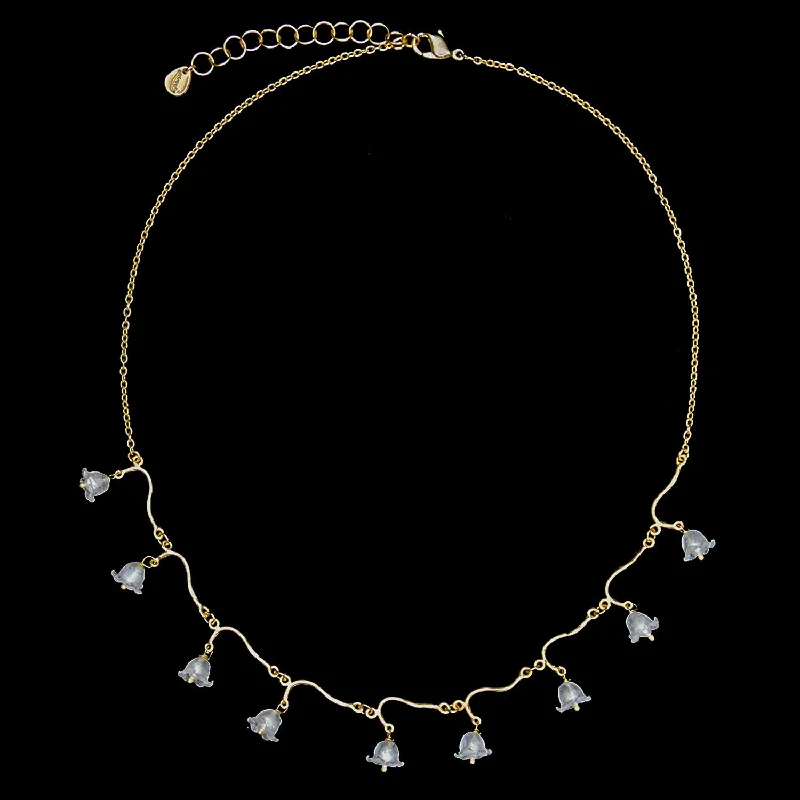 Elegant gold necklaces with emerald stones-Fine Lily of the Valley Necklace - Statement