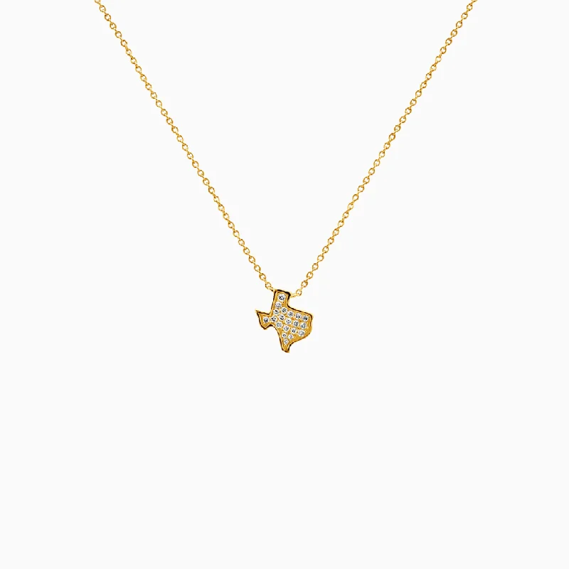 Trendy chokers for women-Texas Pavé Diamond Necklace