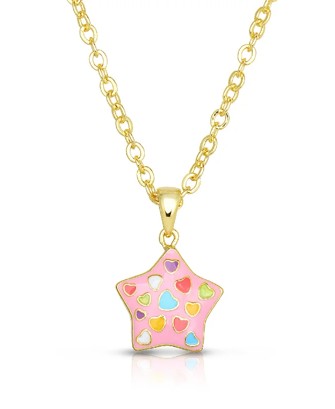 Modern necklaces with sleek designs-Puffed Star Pendant