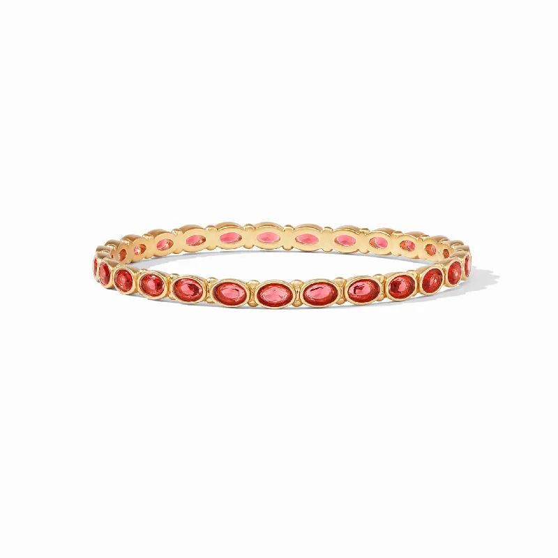 Beautiful bangles with topaz stones-Mykonos Bangle in Ruby Red