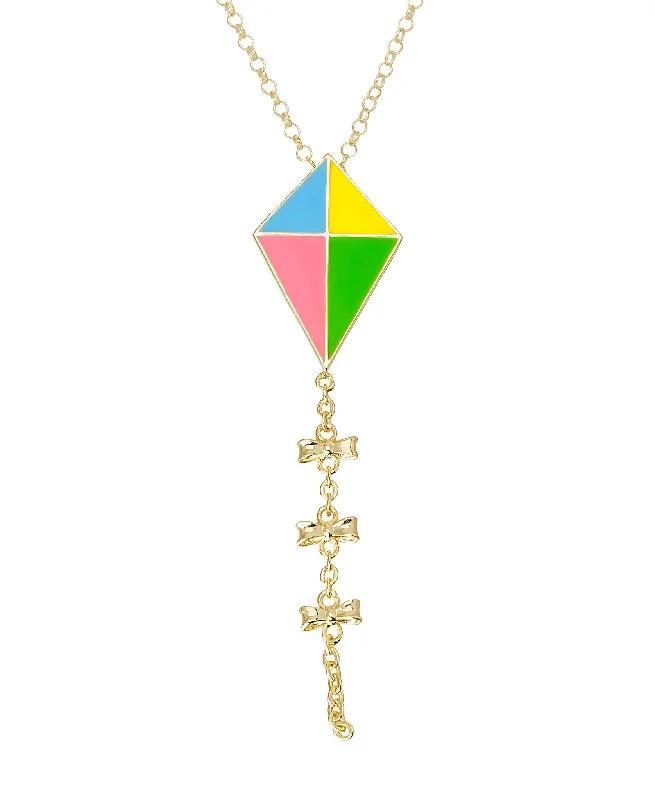 Stylish necklaces with emerald accents-Kite Pendant