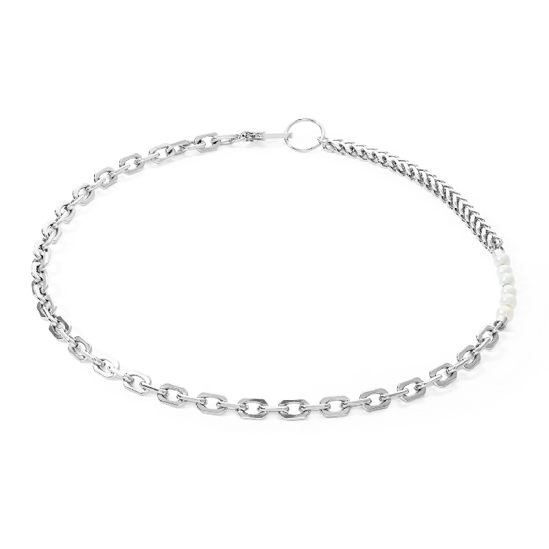 Affordable necklaces with freshwater pearls-Necklace Trinity silver