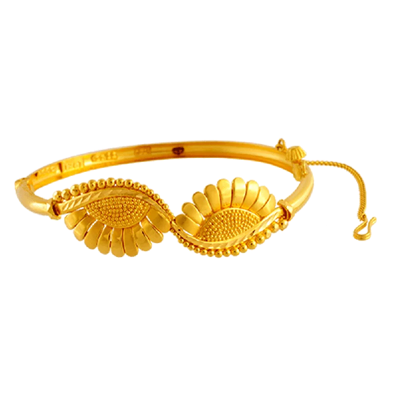 Affordable bracelets for casual wear-22KT Yellow Gold Bangle For Women