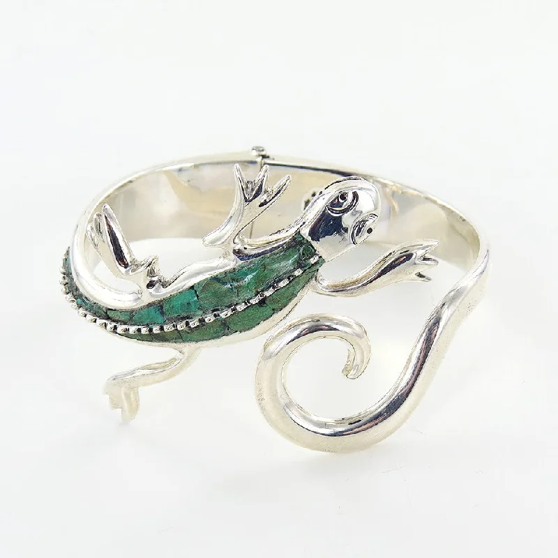 Stunning bracelets with opal stones-IGUANA BANGLE