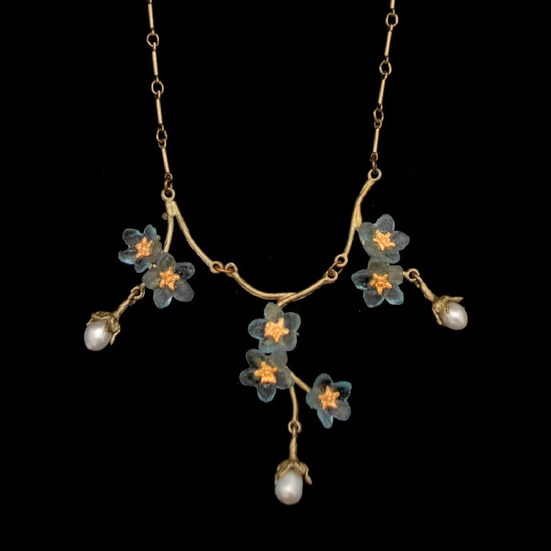 Affordable pearl necklaces for women-Forget Me Not Necklace - Dainty