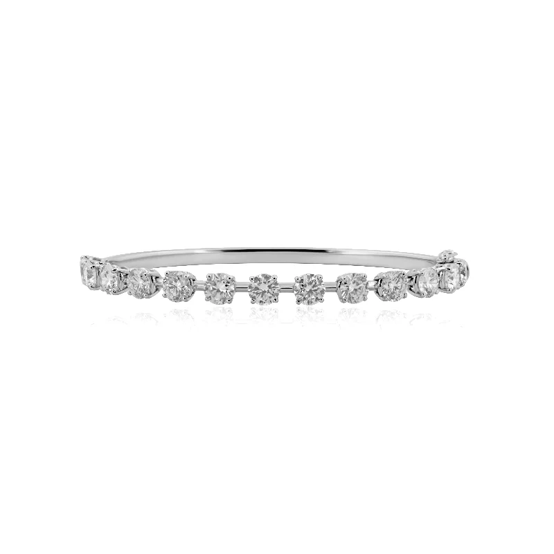 Affordable bracelets for casual wear-5.13 ct TW Diamond Bangle