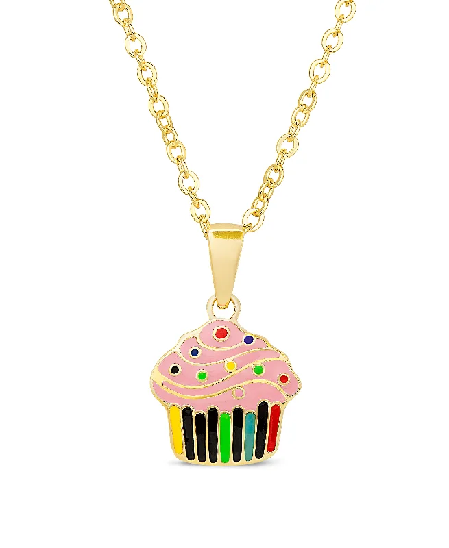 Affordable gemstone necklaces-Cupcake Pendant