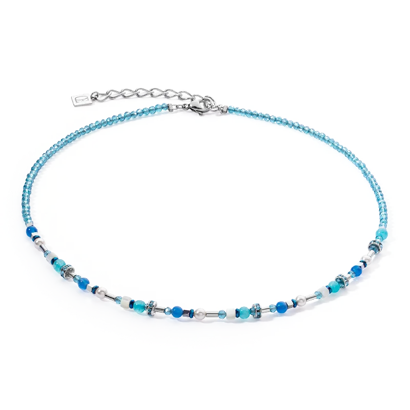 Affordable diamond necklaces for women-Necklace Princess Spheres Mix turquoise