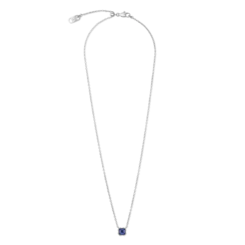 Custom necklaces with nameplate designs-Birthstone September Necklace Lapis Lazuli Silver