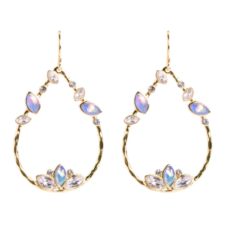 Statement earrings with sapphire accents-Ophelia Teardrop Hoop Earrings