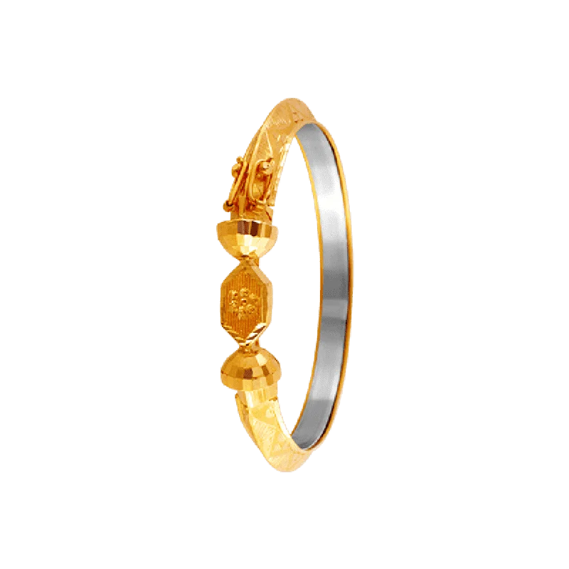 Beautiful bangles with topaz stones-22KT Yellow Gold Loha Bangle For Women