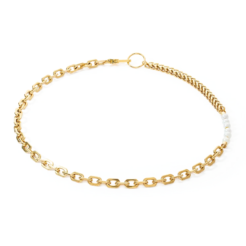 Minimalist necklaces for modern women-Necklace Shape Shifter Freshwater Pearls gold