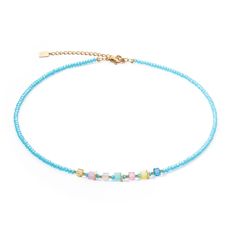 Unique necklaces with butterfly pendants-Joyful Colours Necklace turquoise-multicolor