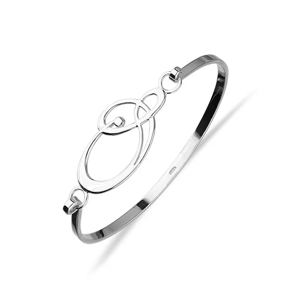 Statement bangles for special occasions-Liberty Silver Bangle BG171