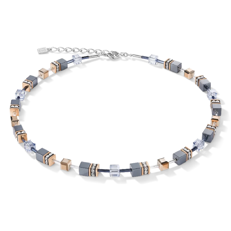 Custom-made necklaces with charms-GeoCUBE® Necklace ice blue