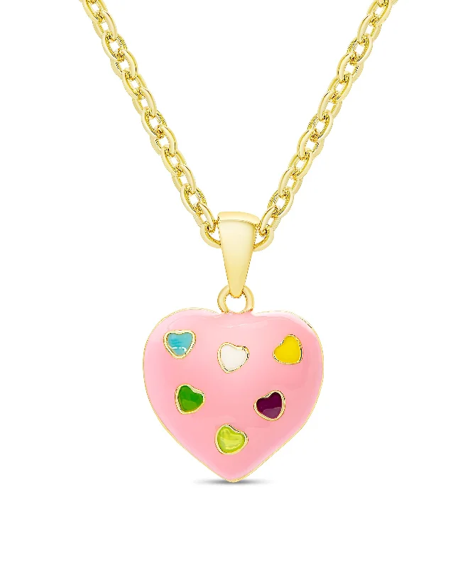 Designer necklaces for women-Puffed Heart Pendant