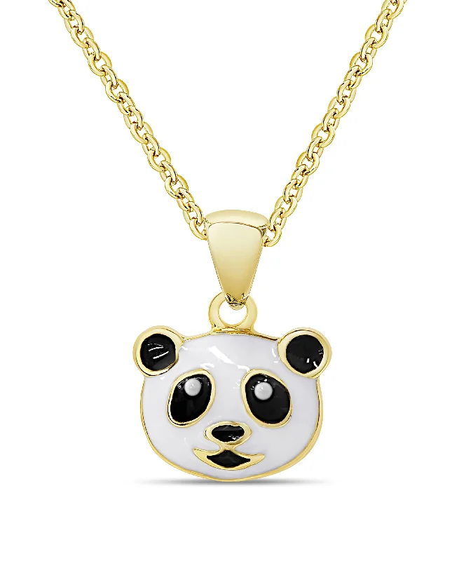 Minimalist necklaces for modern women-Panda Bear Pendant