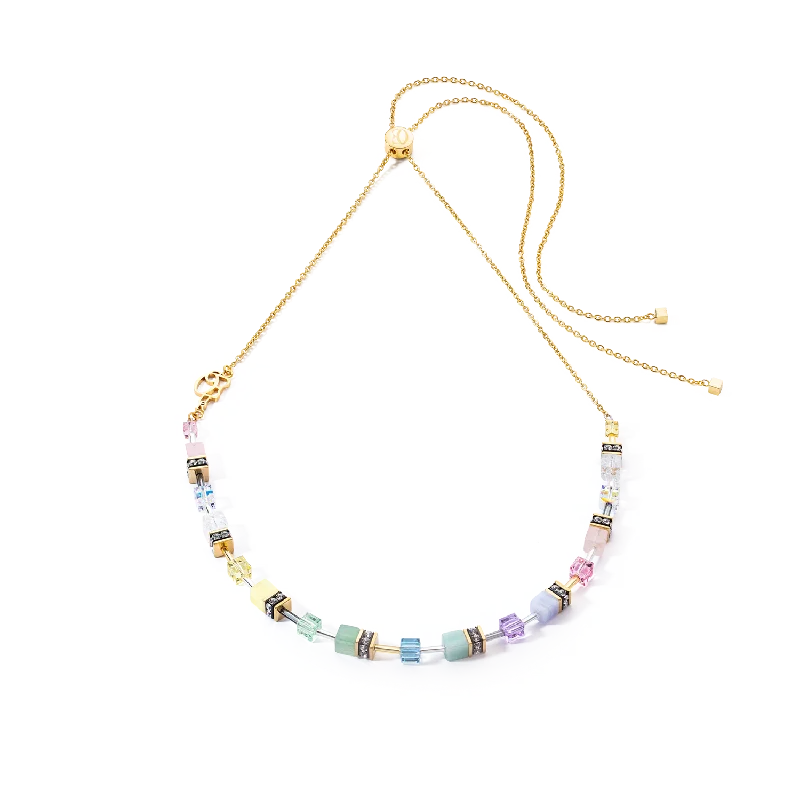 Modern necklaces with sleek designs-GeoCUBE® Iconic Nature Chain necklace pastel