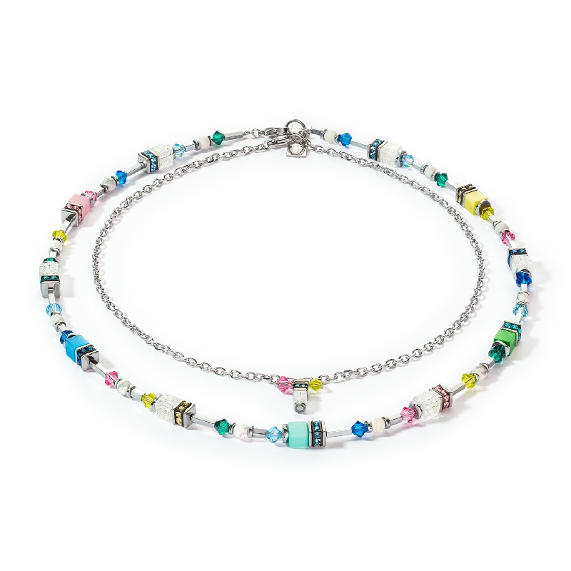 Trendy necklaces with geometric designs-Summer Dream necklace multicolour pastel