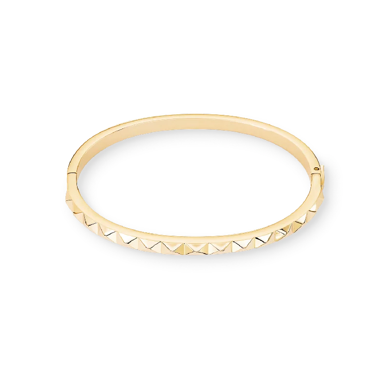 Stylish bangles with diamonds-Bangle Spikes gold