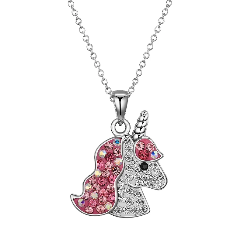 Necklaces with crystal pendants for women-Crystal Unicorn Necklace