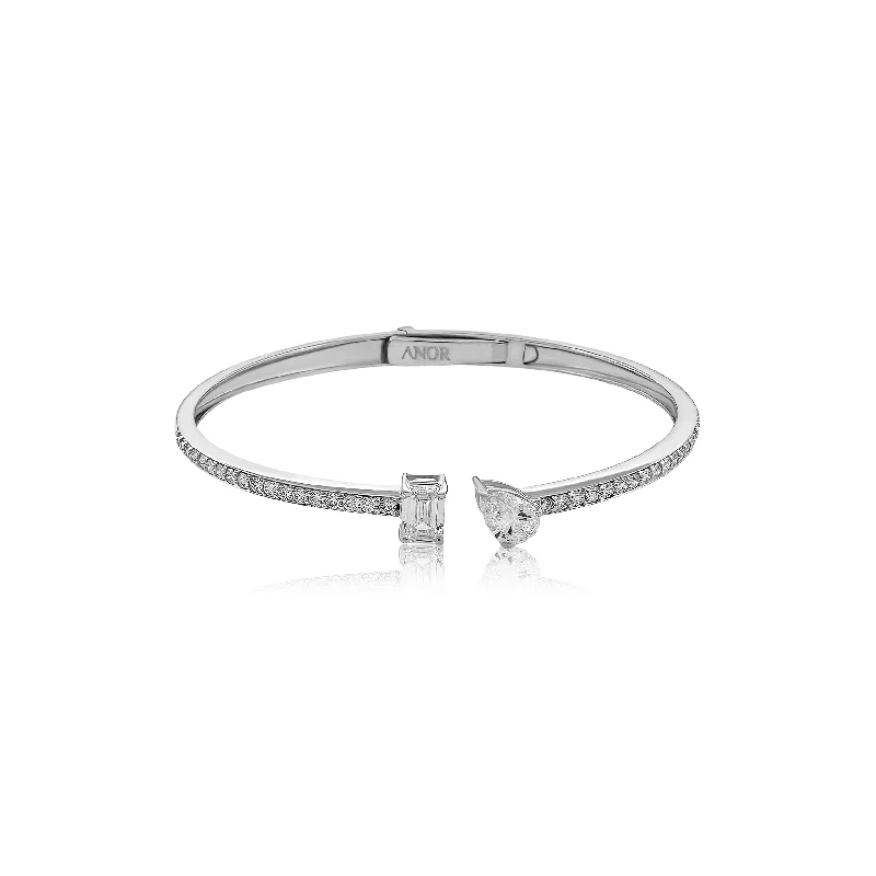 Gorgeous bracelets with garnet stones-1.78 ct TW Classic Diamond Bangle