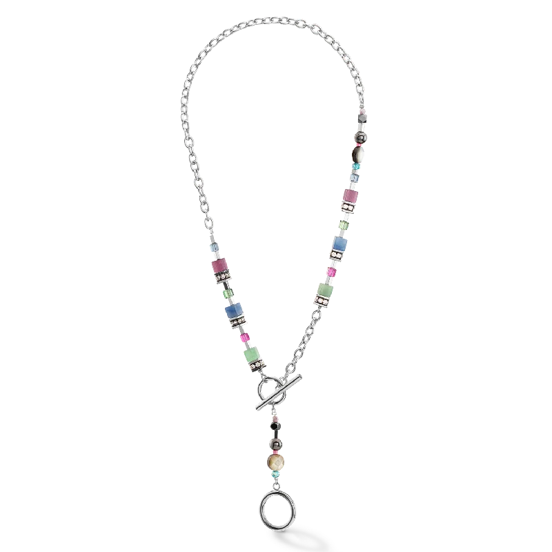 Beautiful necklaces with intricate patterns-GeoCUBE® Fusion necklace Multicolour Gemstone