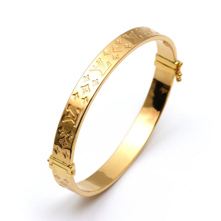 Affordable gold bangles for daily wear-Real Gold GZLV Bangle BLZ215 (SIZE 17) BA1463