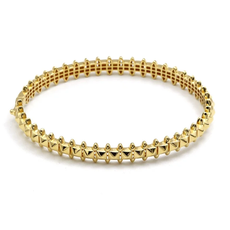 Custom bracelets with unique designs-Real Gold GZCR Clash Bangle 1212 - (SIZE 22 - 23) BA1513