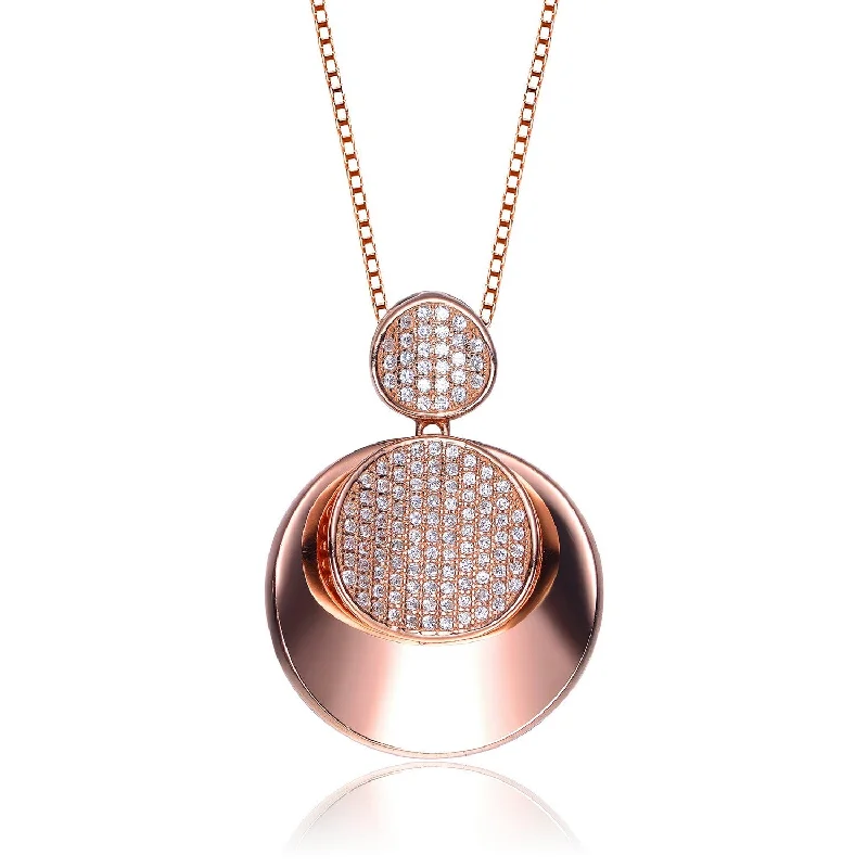 Modern necklaces with sleek designs-Pompidou Rose Double Circle Limited Edition Necklace